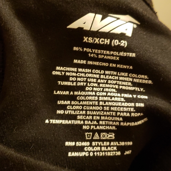 Avia | Pants u0026 Jumpsuits | Avia Black Pants Size Xs 2 | Poshmark